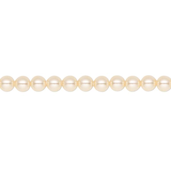 Pearl 500pk light gold, Swarovski® 4mm round 5810 image number 0