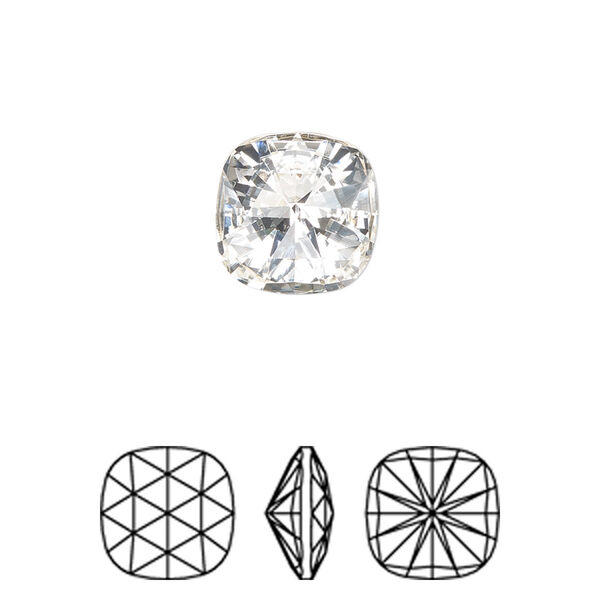 Fancy stone 1pk crystal foil back, Crystal Passions® 12mm rose cut cushion 4471 image number 0