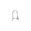 Bail, ice-pick, antiqued sterling silver, 14x9mm shield with simple swirl, 10mm grip length. Sold individually. image number 1