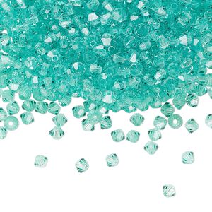Bead 144pk Caribbean Sea, Preciosa Czech crystal 3mm bicone