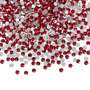 Flat back, Dance With Me™ crystal rhinestone, light Siam, foil back, 1.9-2.1mm rose, SS6. Sold per pkg of 144 (1 gross).