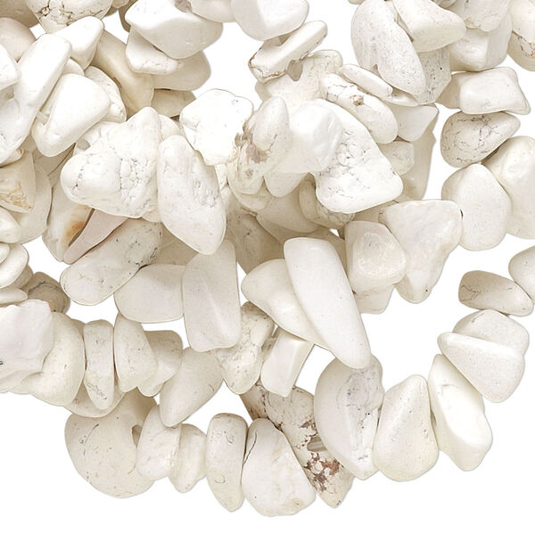 Bead, magnesite (stabilized) with matrix, pkg/34 inches, medium chip, C grade. image number 0