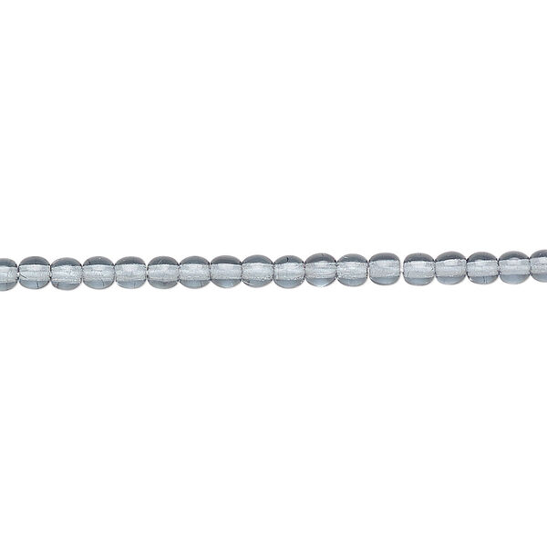Bead, Czech glass druk, transparent Montana blue, 3mm round. Sold per 15-1/2" to 16" strand. image number 0