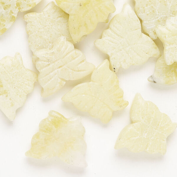 Peridot new "jade" 1pkg24, carved butterfly bead natural 15x12mm-17x13mm image number 0