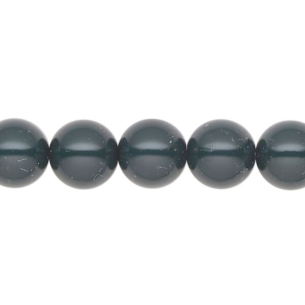 Pearl 10pk malachite green, Preciosa Czech crystal 10mm round image number 0