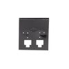 Earring card, PVC plastic, opaque black, 2x2 inch square, fits 3 pairs. Sold per pkg of 100. image number 0