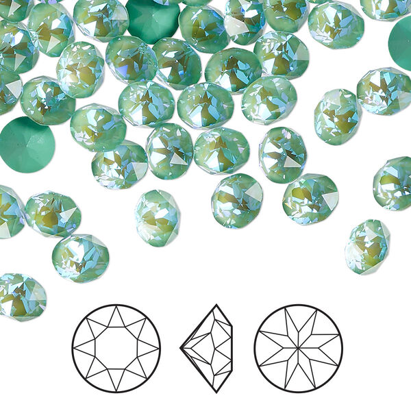 Chaton 144pk crystal silky sage DeLite, Crystal Passions® 6.14-6.32mm round SS29 1088 image number 0
