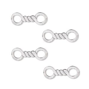 Link, JBB Findings, sterling silver, 18x6mm twist. Sold per pkg of 4.