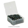 Organizer, Dot Box™, plastic, clear, 2-1/2 x 2-1/2 x 1-1/4 inch rectangle with pop-up lid. Sold individually. image number 0