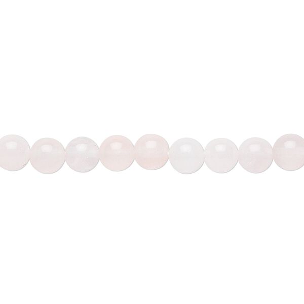 Rose quartz 1pkg1, round bead natural 15.5-16 inch 5mm image number 0