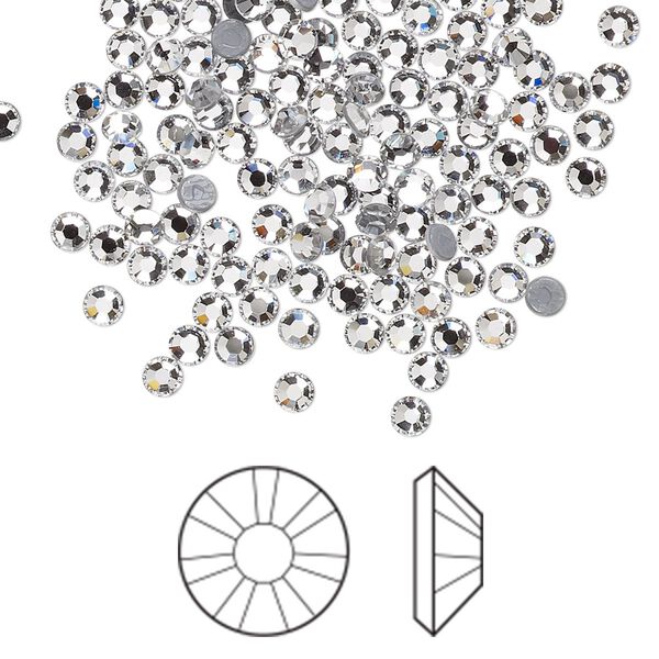Flat back 1440pk crystal foil back, Crystal Passions® hotfix rhinestone 2.7-2.9mm rose round SS10 2038HF image number 0