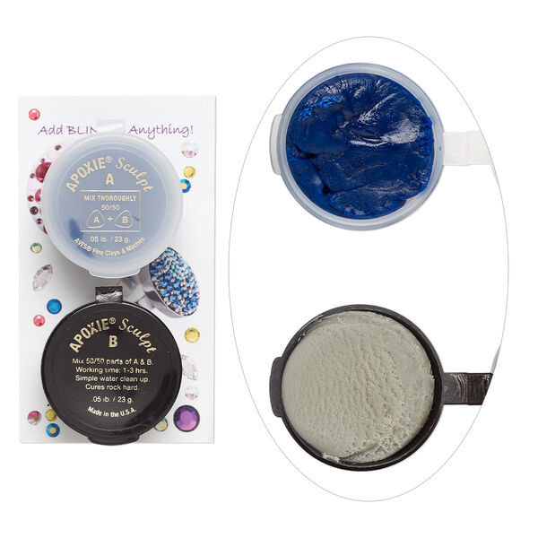 Adhesive, Apoxie® Sculpt, epoxy and polymer resin, blue. Sold per 1/10 pound pkg. image number 0