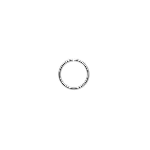 Jump ring, sterling silver, 9mm round, 7.5mm inside diameter, 20 gauge. Sold per pkg of 20. image number 0