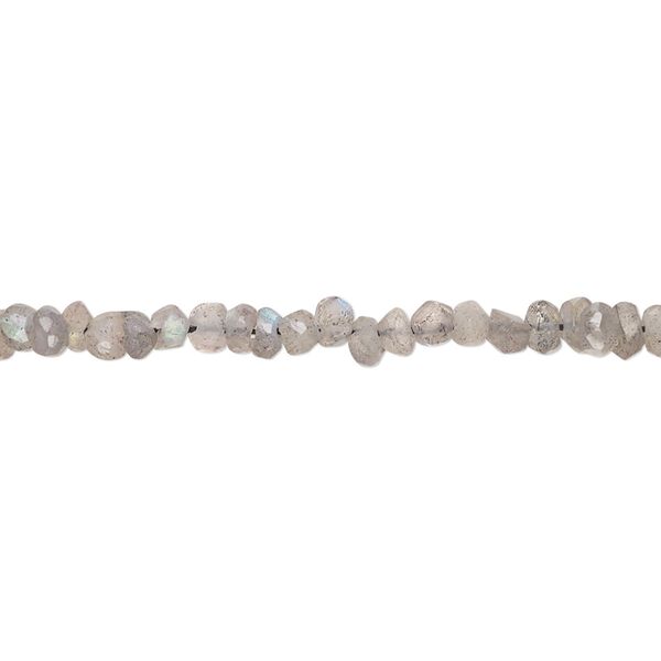 Labradorite 1pkg1, hand-cut faceted rondelle bead natural 13 inch 3x1mm-4x3mm image number 0
