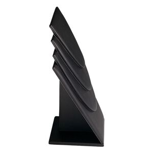 Display, leatherette, black, 3-tier, 9 x 8-1/2 x 4-1/2 inches. Sold individually.