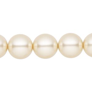 Pearl 10pk creamrose, Preciosa Czech crystal 12mm round