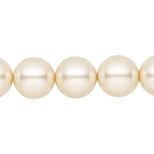 Pearl 10pk creamrose, Preciosa Czech crystal 12mm round image number 0