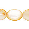 Mother-of-pearl shell 1pkg1, puffed oval bead 15 inch orange 24x17mm-25x18mm image number 0