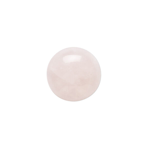 Cabochon, rose quartz (natural), 16mm calibrated round, B- grade, Mohs hardness 7. Sold per pkg of 2. image number 0