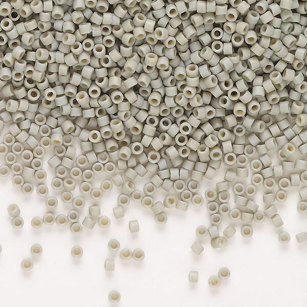 Seed bead, Delica®, glass, pkg/250g, #11 round, opaque matte glazed cactus (DB-2282). image number 0