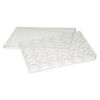 Organizer, plastic, clear, 9-3/8 x 6-3/8 x 1-inch rectangle, (24) 1-1/2 x 3/4 inch round vials with twist-off lids. Sold individually. image number 1