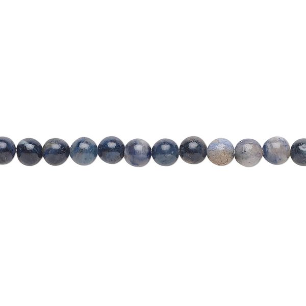 Flower dumortierite 1pkg1, round bead natural 15.5-16 inch 4mm image number 0
