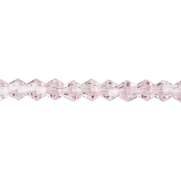 Bead 1pk transparent pink, Celestial Crystal® 6mm bicone 15.5-16 inch image number 0