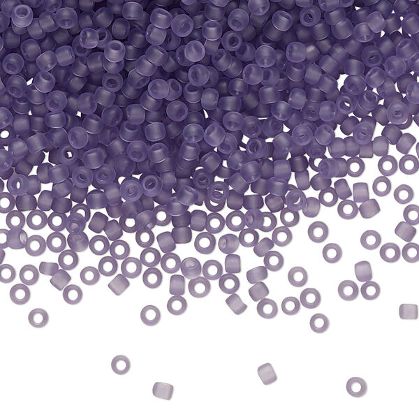 Seed bead, TOHO BEADS®, glass, pkg/250g, #11 round, translucent frosted sugar plum (TR-11-19F). image number 0