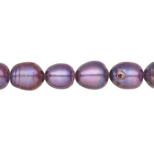 Freshwater pearl 1pkg1, rice, 15 inch indigo 7-9mm cultured