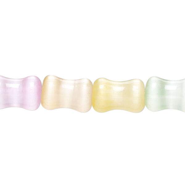 Selenite 1pkg1, bamboo bead B grade, 15.5-16 inch assortment 12x8mm image number 0