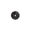 Bead, glass rhinestone / epoxy / resin, black, 12mm round. Sold individually. image number 1