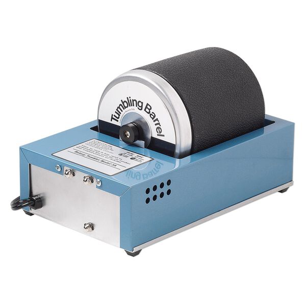 Rock and jewelry tumbler, Lortone, steel / plastic / rubber, blue and black, 9-1/2 x 5-3/4 x 5-3/4 inch with 5-1/2 x 4-1/2 inch single barrel. Sold individually. image number 0