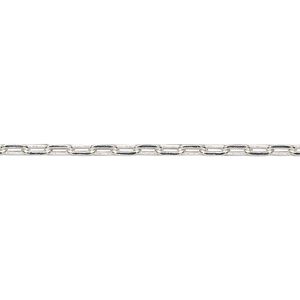 Chain 1pkg1 silver-plated paperclip, 2.3mm, brass 50 foot unfinished