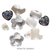 Component mix, glass, mixed colors, 18-30mm mixed shape. Sold per pkg of (5) 2-piece sets. image number 2