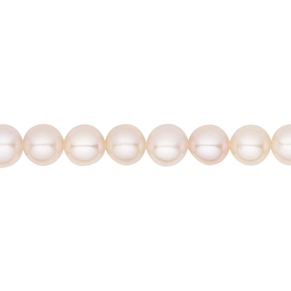Pearl, White Lotus™, cultured freshwater, mauve, 6-6.5mm semi-round, B grade, Mohs hardness 2-1/2 to 4. Sold per 15-1/2" to 16" strand. image number 0