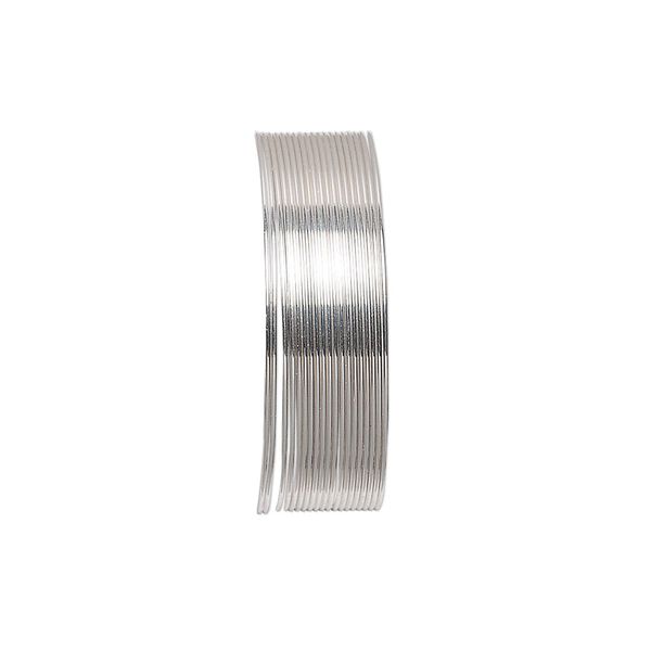 Wire, sterling silver, dead-soft, round, 26 gauge. Sold per pkg of 5 feet. image number 0