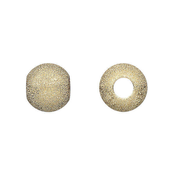 Bead, Dione®, gold-plated brass, 12mm stardust round. Sold per pkg of 10. image number 0