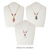 Multi-gemstone / glass / "pewter" (zinc-based alloy) 1pkg3, silver finish / antique gold finish mixed shape necklace 17 inch / lobster claw clasp mix 20mm-40x30mm image number 2