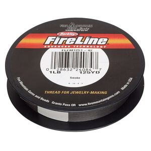 Thread, Berkley® FireLine®, gel-spun polyethylene, smoke, 0.06mm diameter, 1-pound test. Sold per 125-yard spool.
