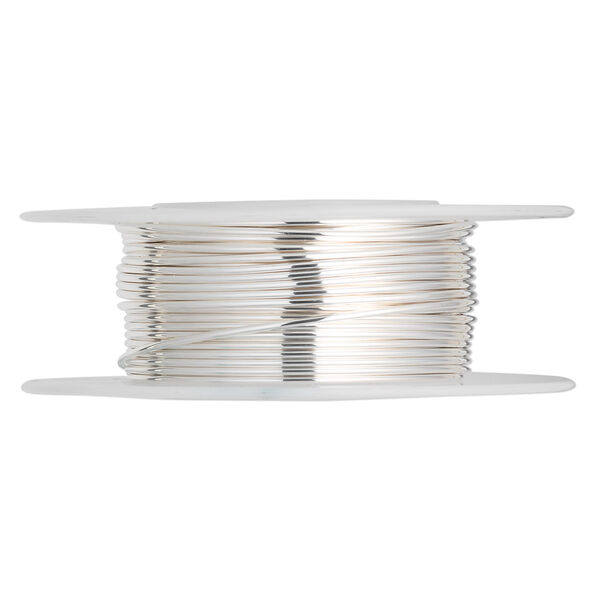 Wire, sterling silver-filled, dead-soft, round, 20 gauge. Sold per 100-foot spool. image number 0