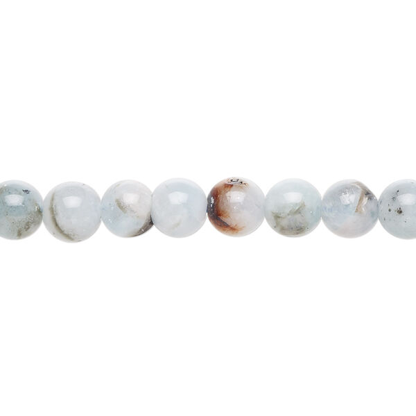 Aquamarine 1pkg1, round bead D grade, 15 inch 5-6mm image number 0