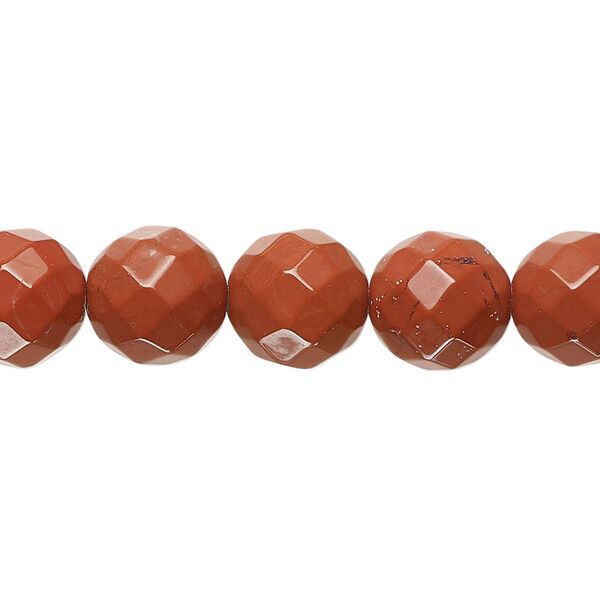 Red jasper 1pkg1, faceted round bead natural 15.5-16 inch 10mm image number 0