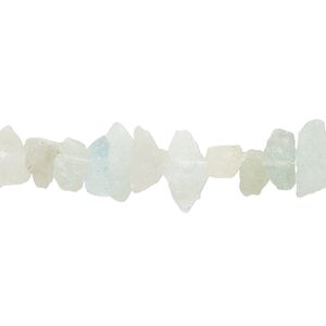 Aquamarine 1pkg1, rough chip bead 8 inch medium