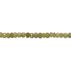 Vesuvianite 1pkg1, hand-cut faceted rondelle bead natural 10 inch 3x2mm-4x3mm
