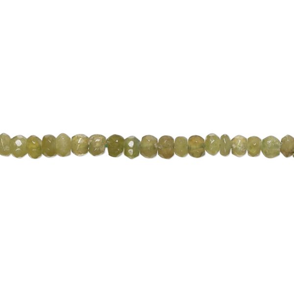 Vesuvianite 1pkg1, hand-cut faceted rondelle bead natural 10 inch 3x2mm-4x3mm image number 0