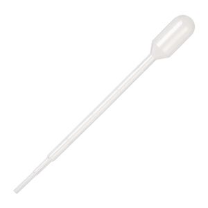 Pipette, low-density polyethylene, clear, 5-1/2x1/2 inch, 3ml. Sold per pkg of 20.