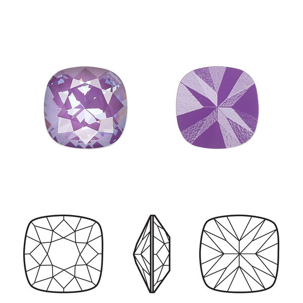 Fancy stone 1pk crystal purple ignite, Crystal Passions® 12mm cushion 4470 image number 0
