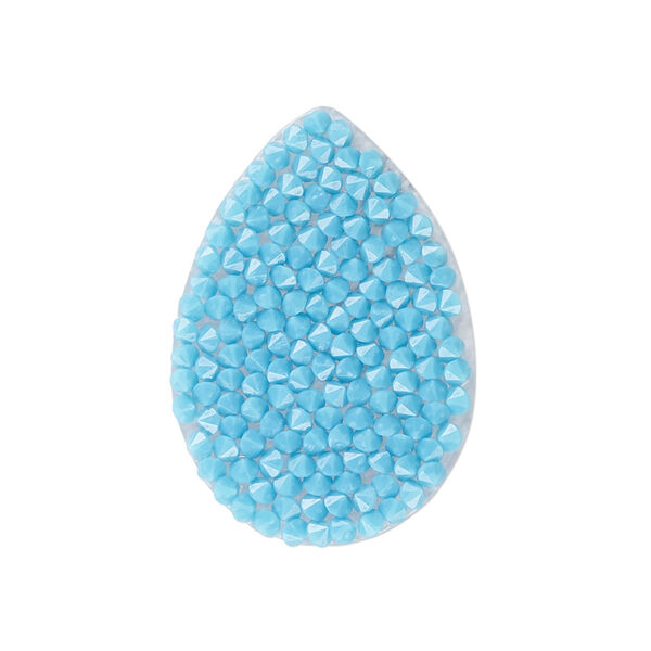 Iron-on transfer 1pk turquoise, Crystal Passions® 30x20mm teardrop 707489 image number 0