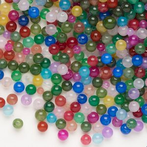 Quartz 1pkg1, round bead 2 oz mix 2-3mm