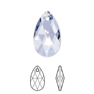 Drop 96pk crystal blue shade, Swarovski® 22x13mm pendant pear 6106